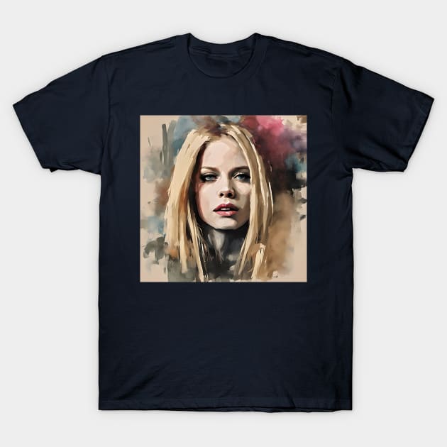 painting of Avril Lavigne T-Shirt by bogfl